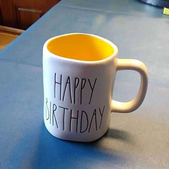 Rae Dunn Artisan Collection Happy Birthday Mug Cottagecore Grandmacore - Picture 1 of 6